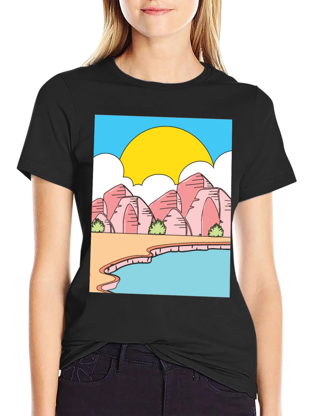 Cartoon Landscape Graphic Tee