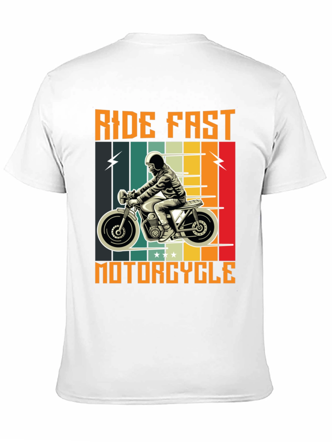 Ride Fast Motorcycle Graphic Tee - Classic Biker Style
