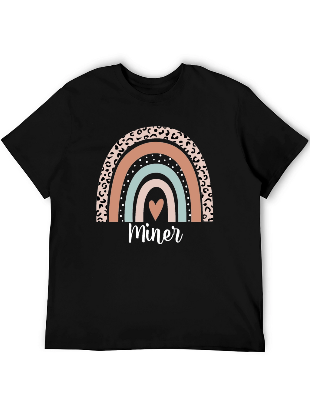 Miner Rainbow Graphic Tee - Black