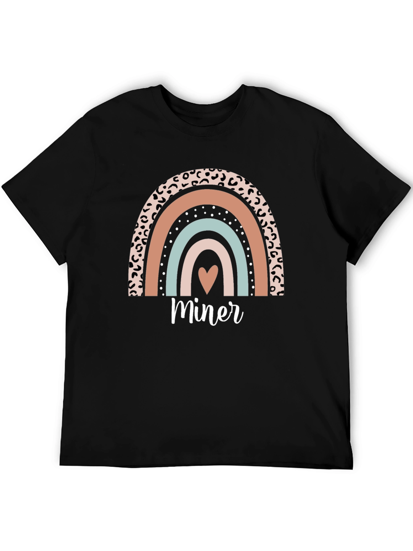 Miner Rainbow Graphic Tee - Black