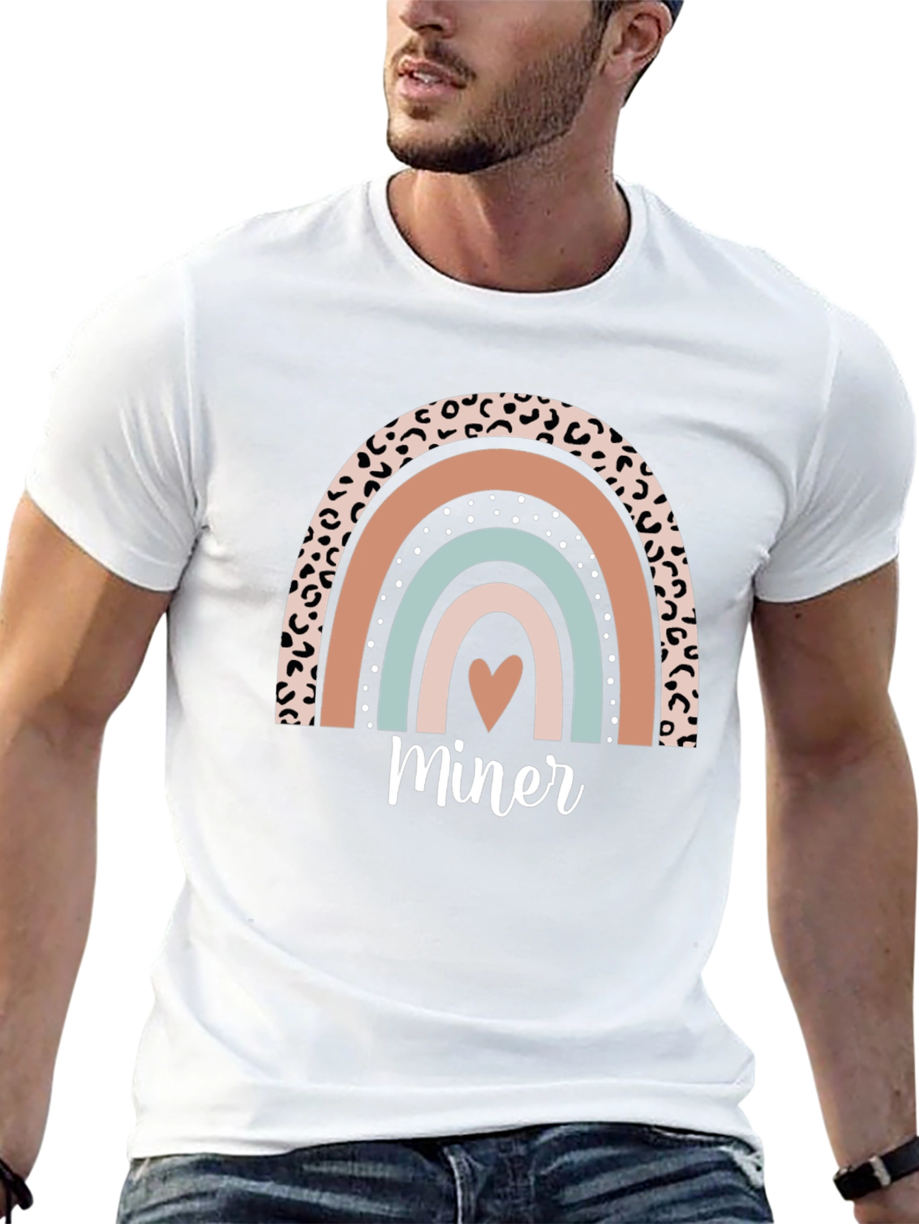 Miner Rainbow Graphic Tee - Black