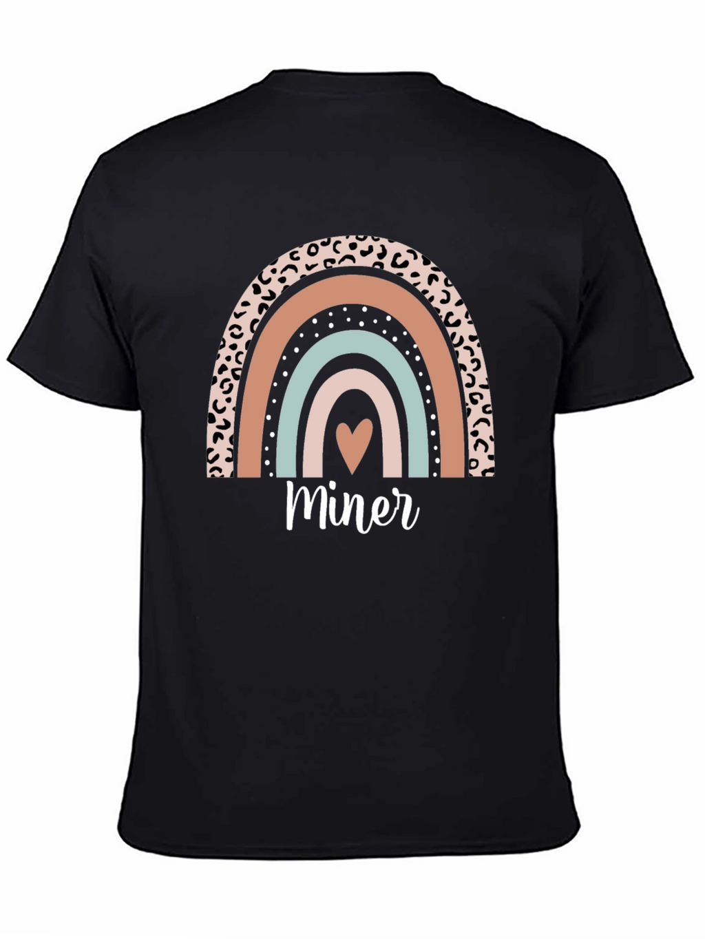 Miner Rainbow Graphic Tee - Black
