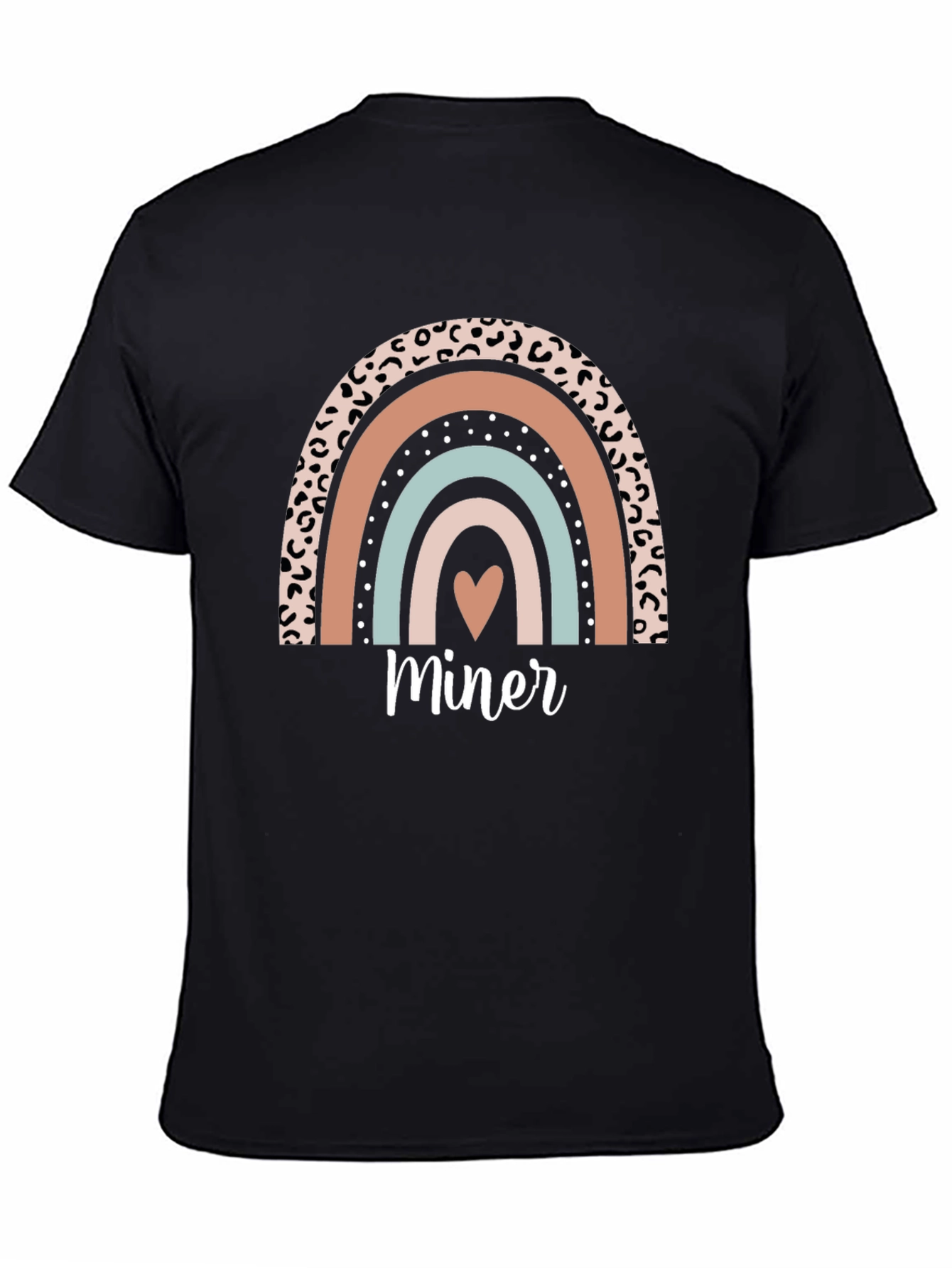 Miner Rainbow Graphic Tee - Black
