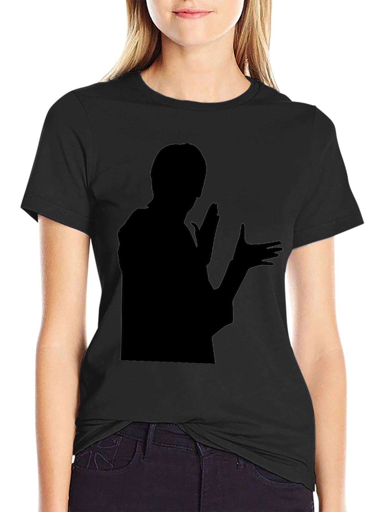 Silhouette Graphic T-Shirt - Bold Black Design