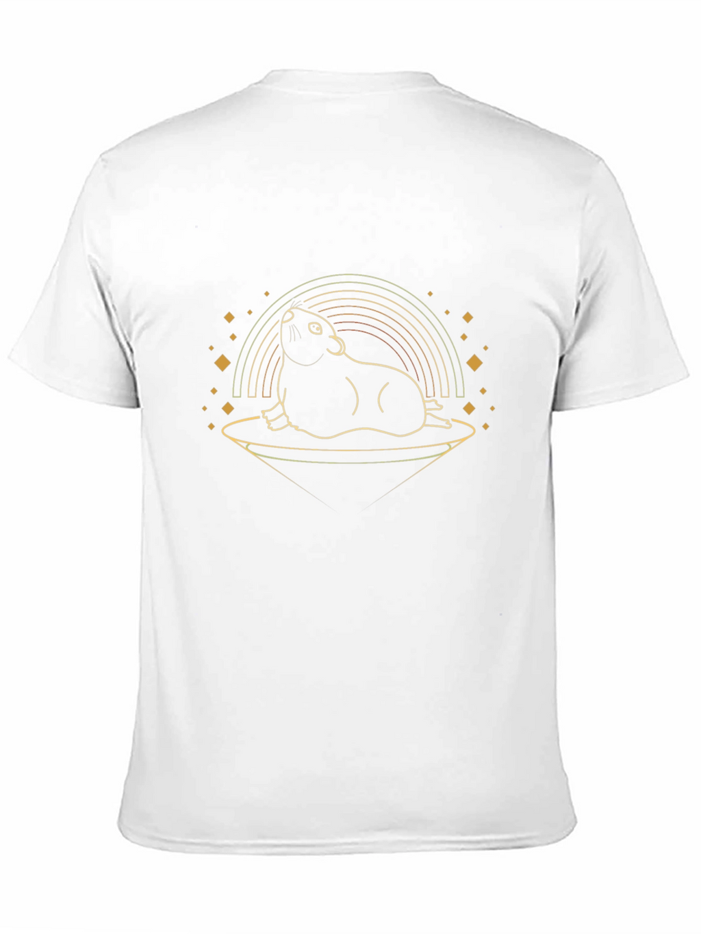 Groundhog Rainbow Mens Graphic Tee