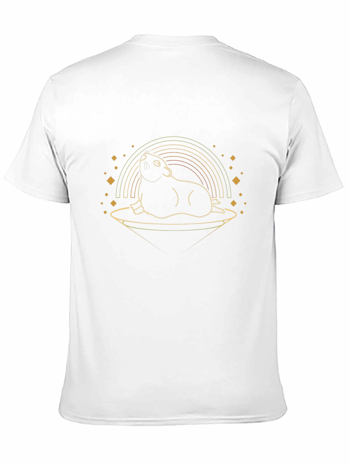 Groundhog Rainbow Mens Graphic Tee