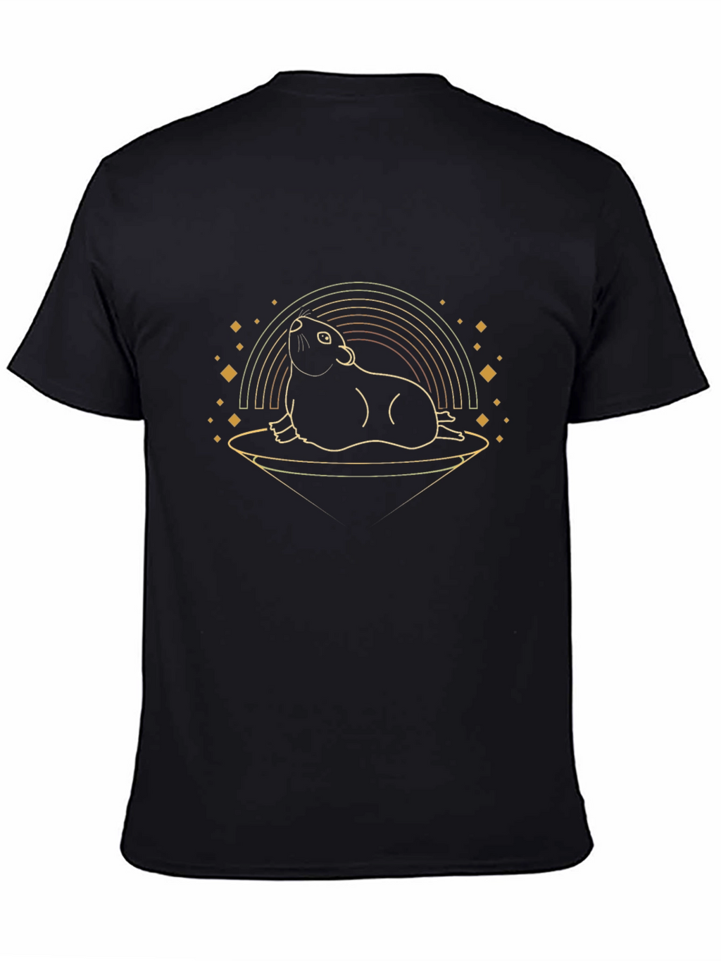 Groundhog Rainbow Mens Graphic Tee