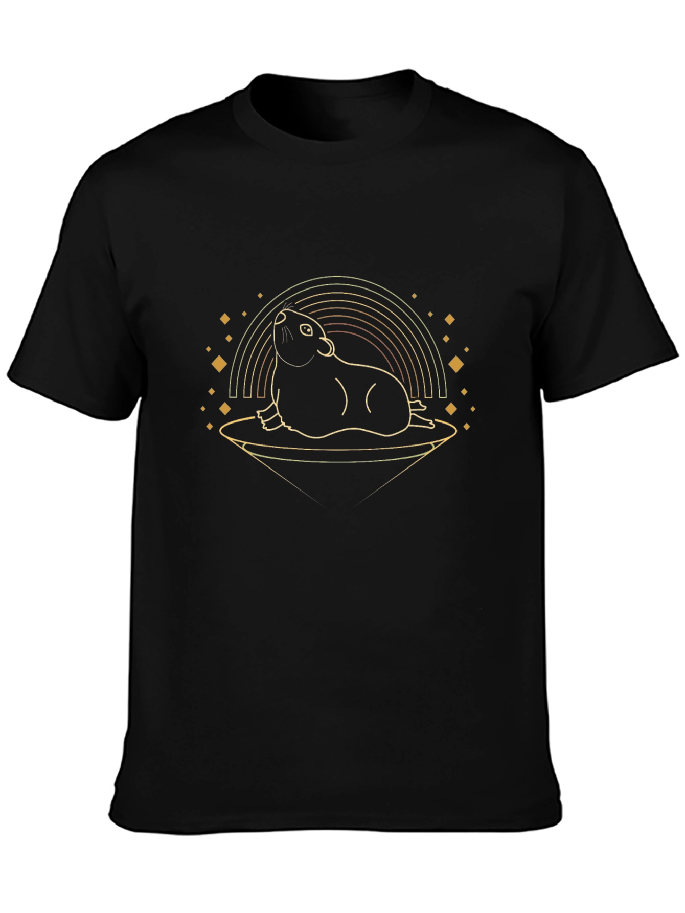 Groundhog Rainbow Mens Graphic Tee