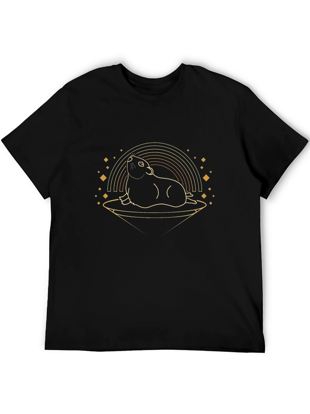 Groundhog Rainbow Mens Graphic Tee