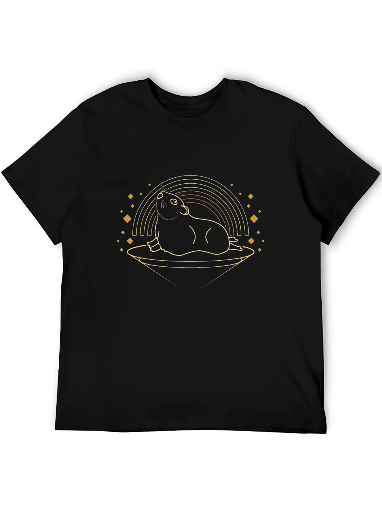 Groundhog Rainbow Mens Graphic Tee