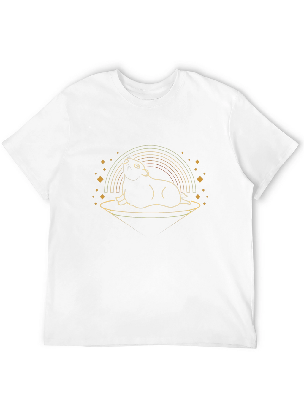 Groundhog Rainbow Mens Graphic Tee