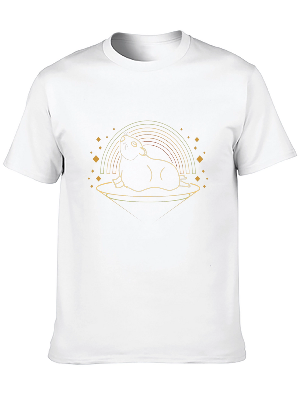 Groundhog Rainbow Mens Graphic Tee