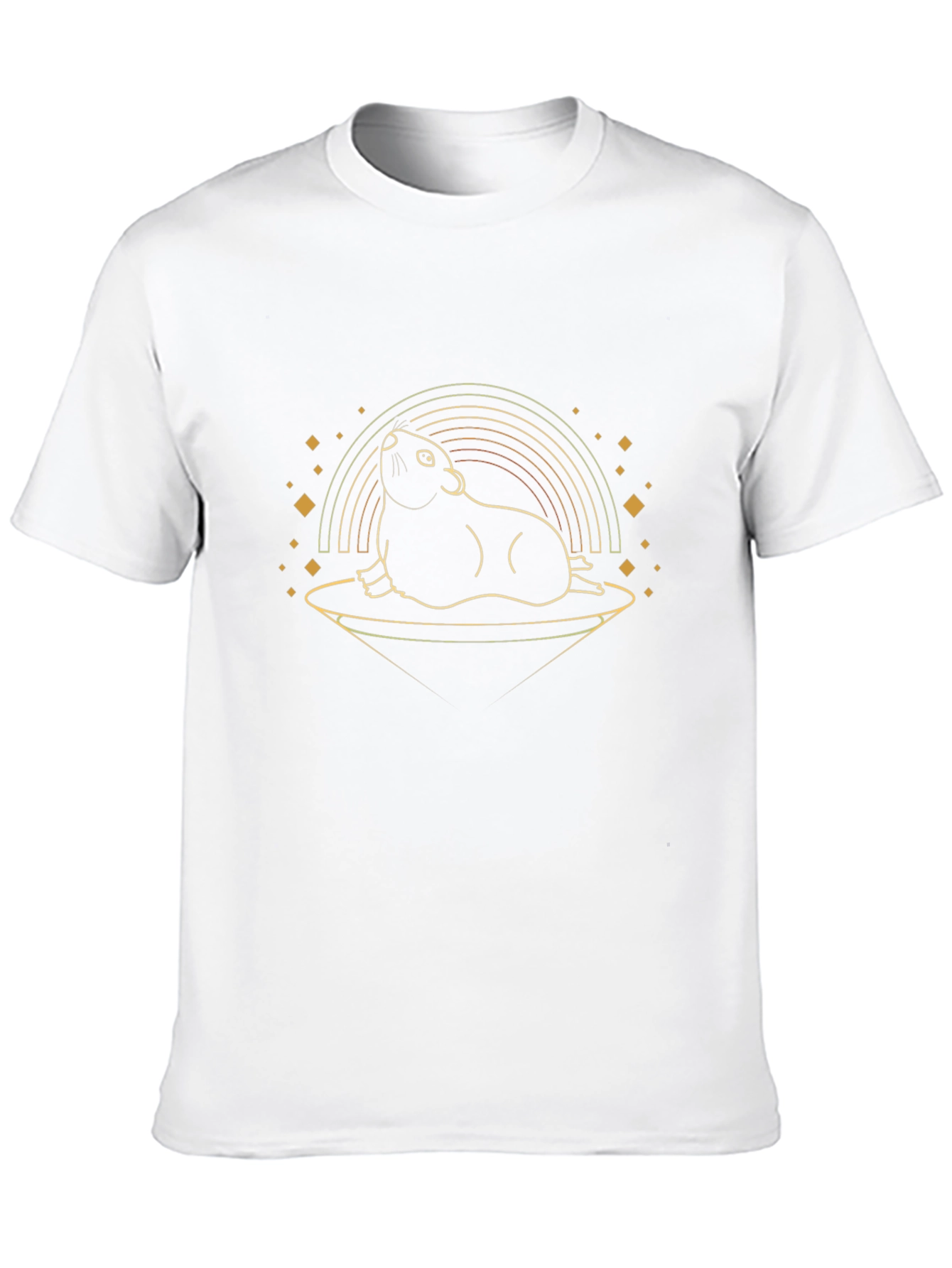 Groundhog Rainbow Mens Graphic Tee
