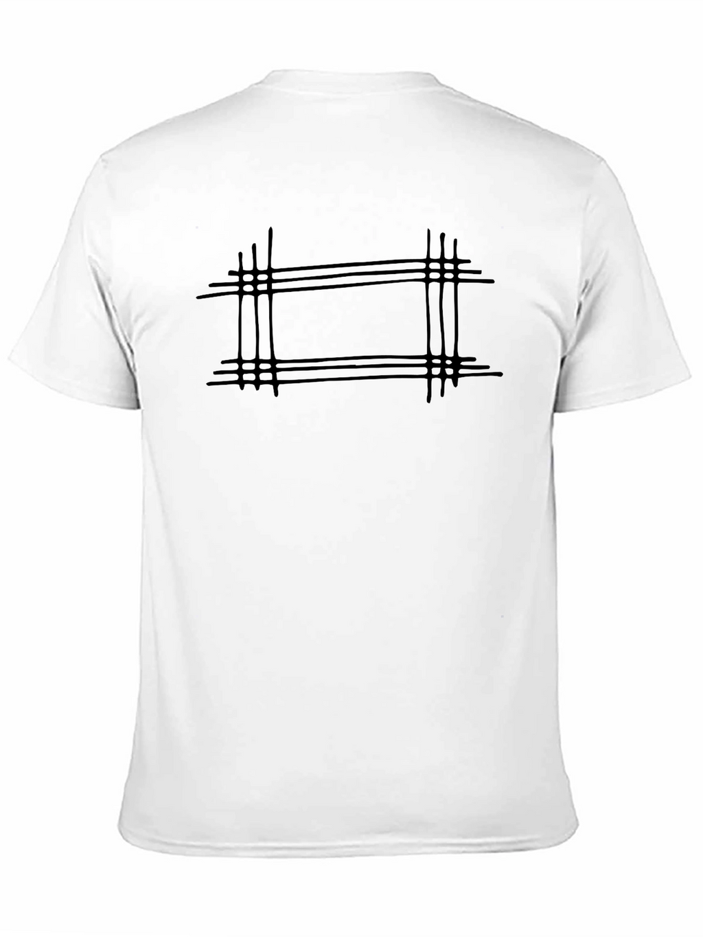Modern Grid Black T-Shirt