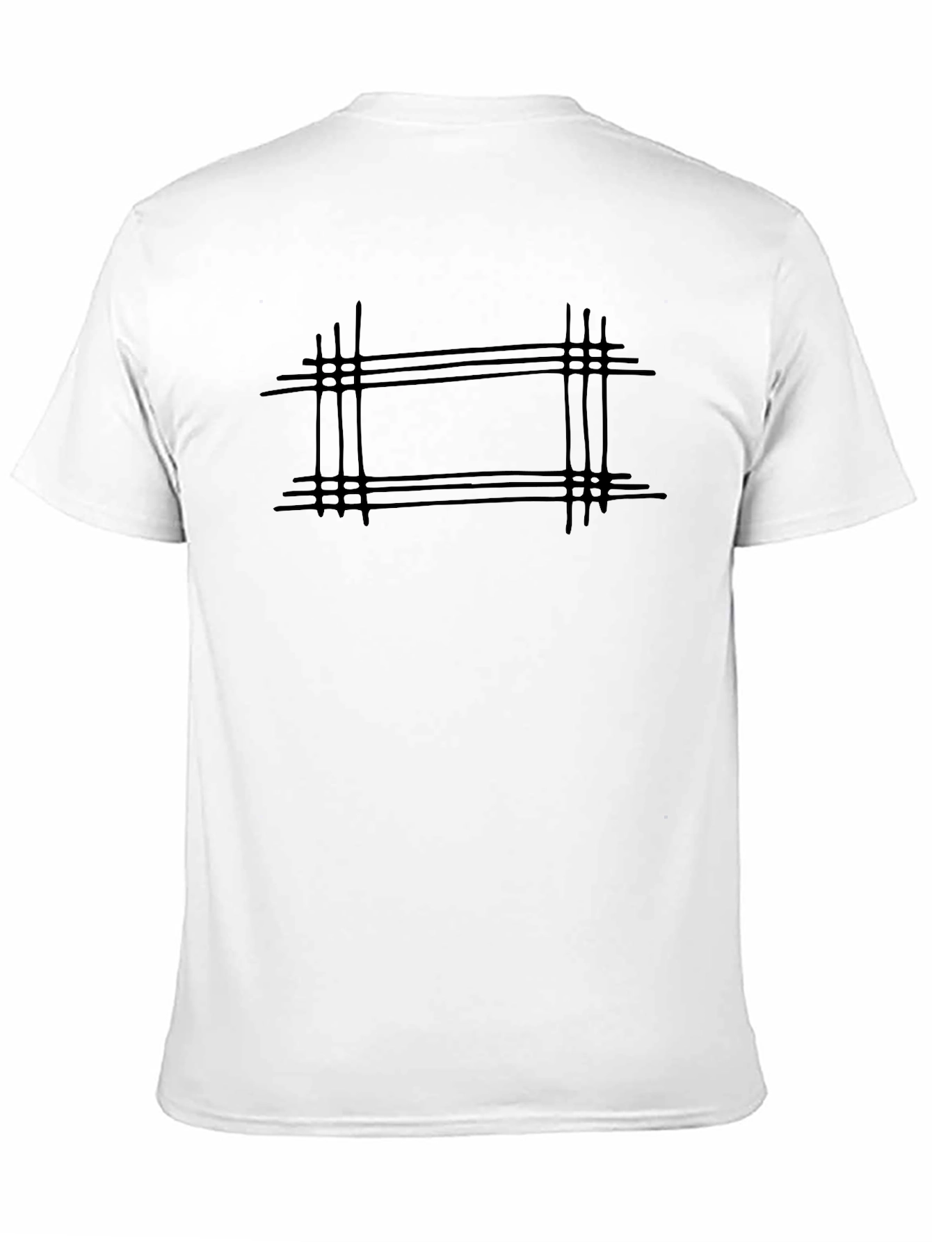 Modern Grid Black T-Shirt