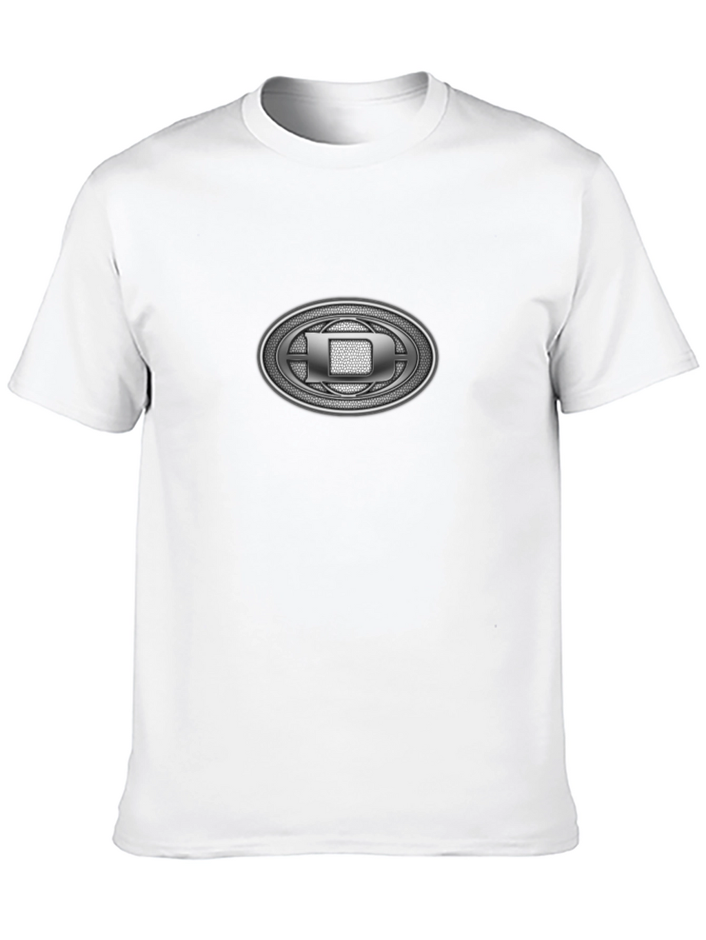 Black T-Shirt with Oval Emblem