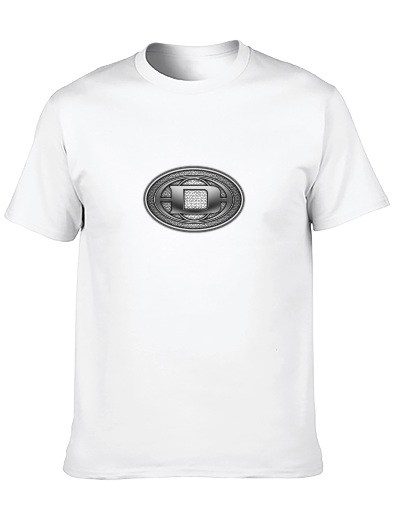 Black T-Shirt with Oval Emblem