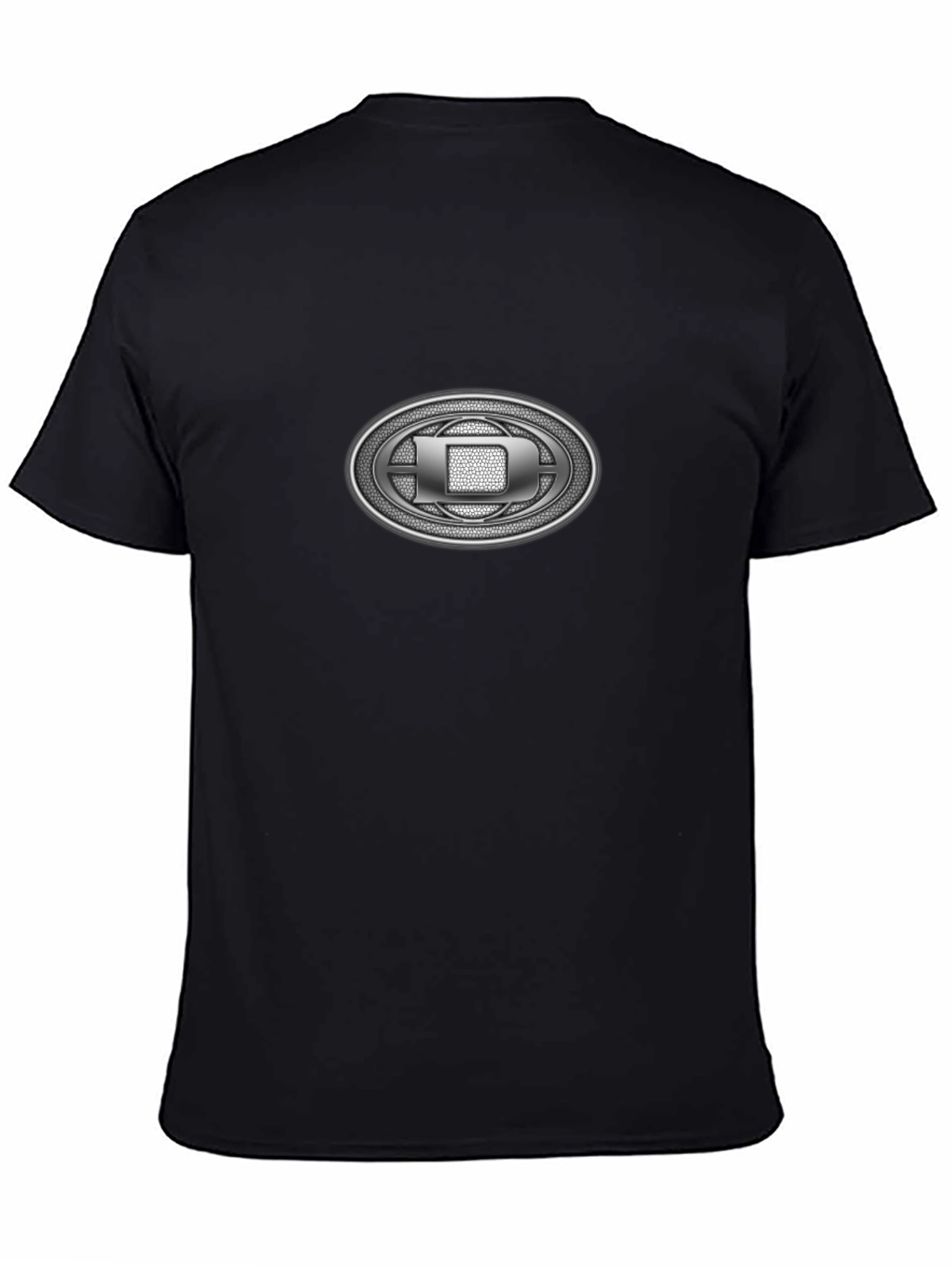 Black T-Shirt with Oval Emblem