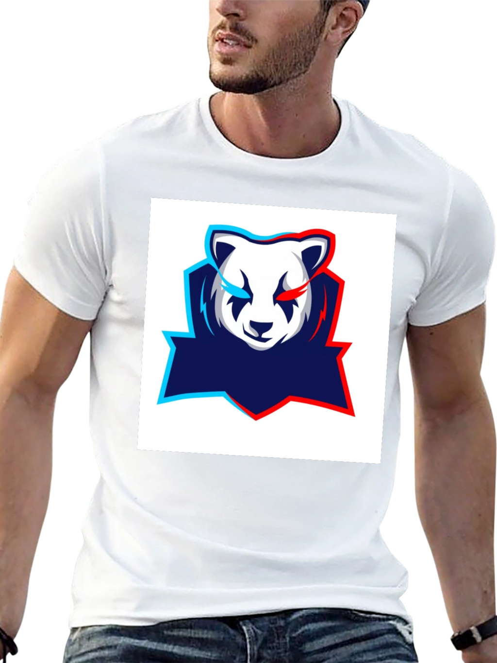 Mens Black Graphic Tee - Panda Esports Logo