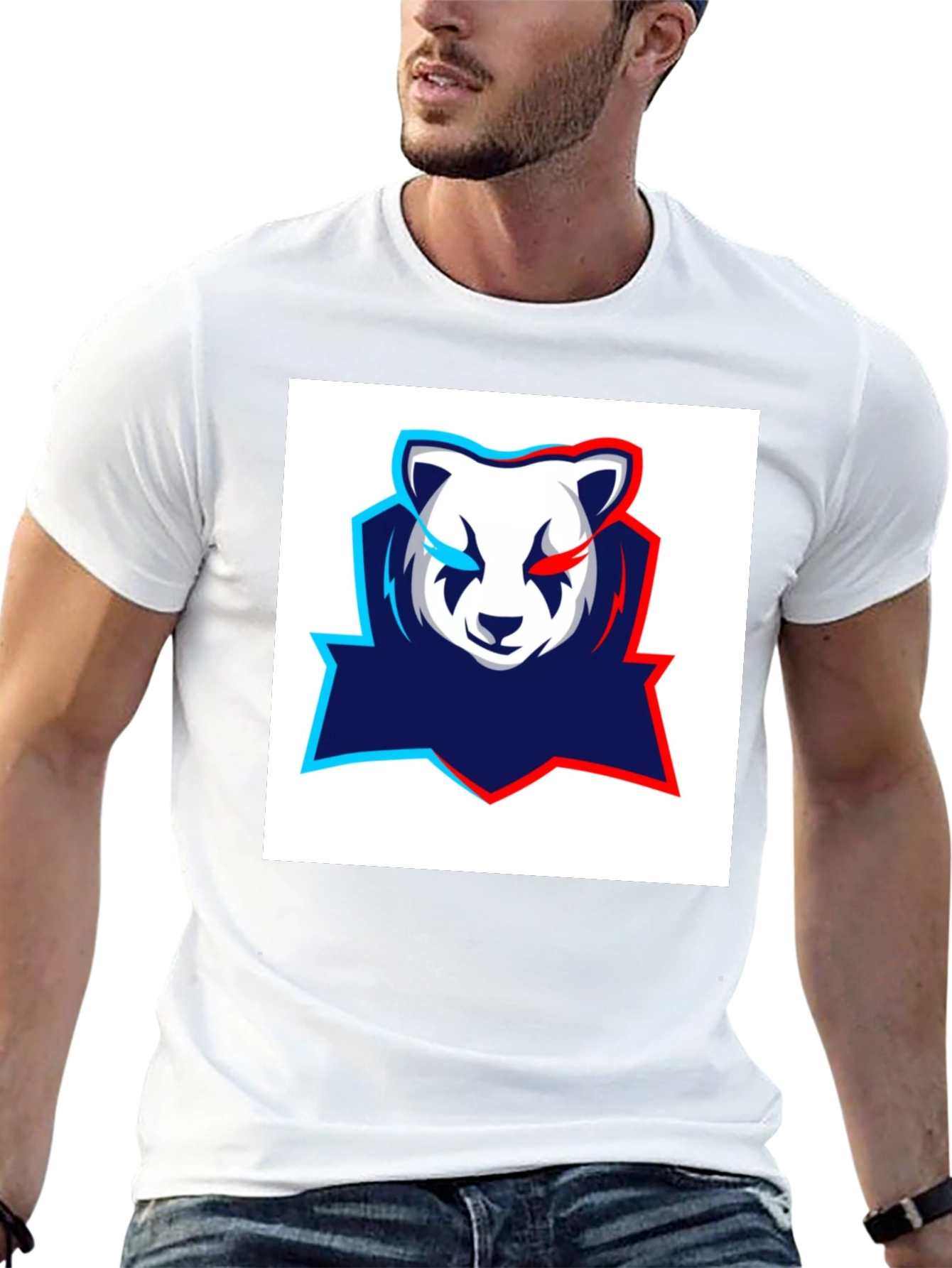Mens Black Graphic Tee - Panda Esports Logo