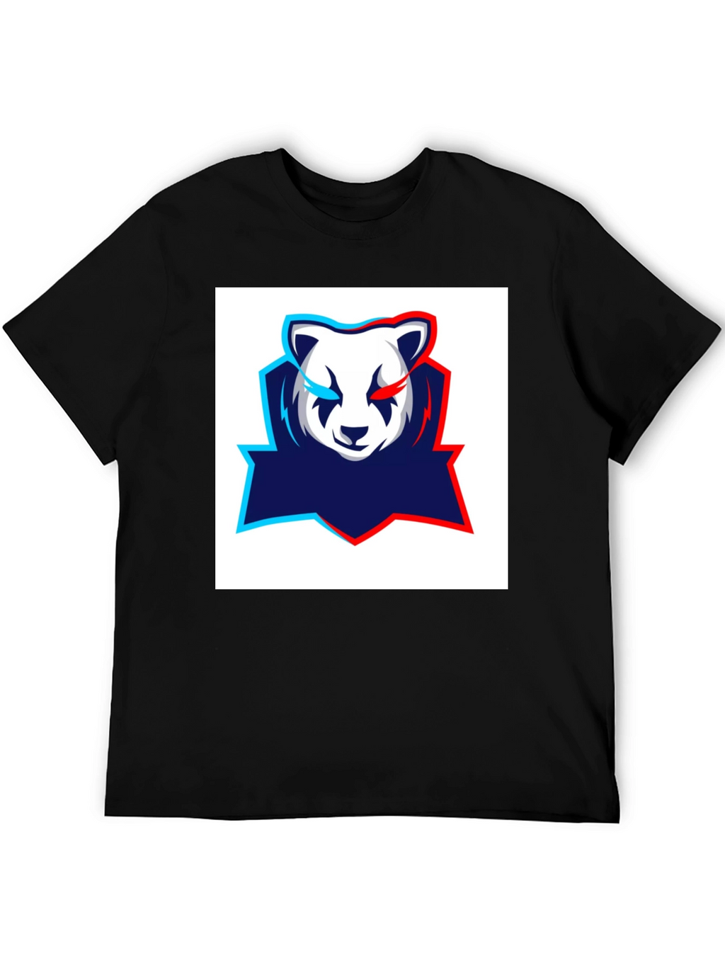 Mens Black Graphic Tee - Panda Esports Logo