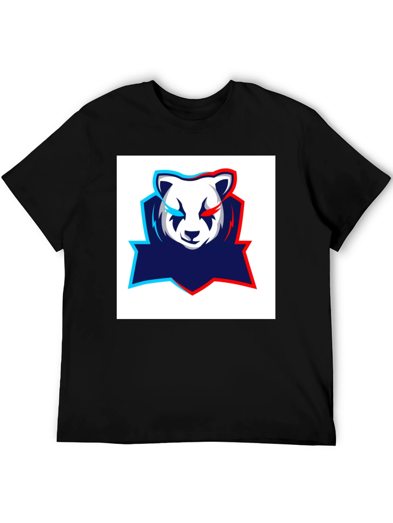 Mens Black Graphic Tee - Panda Esports Logo