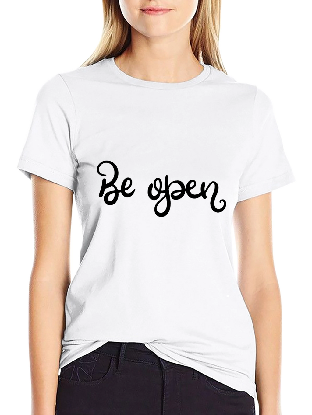 Be Open Black T-Shirt - Stylish Comfort