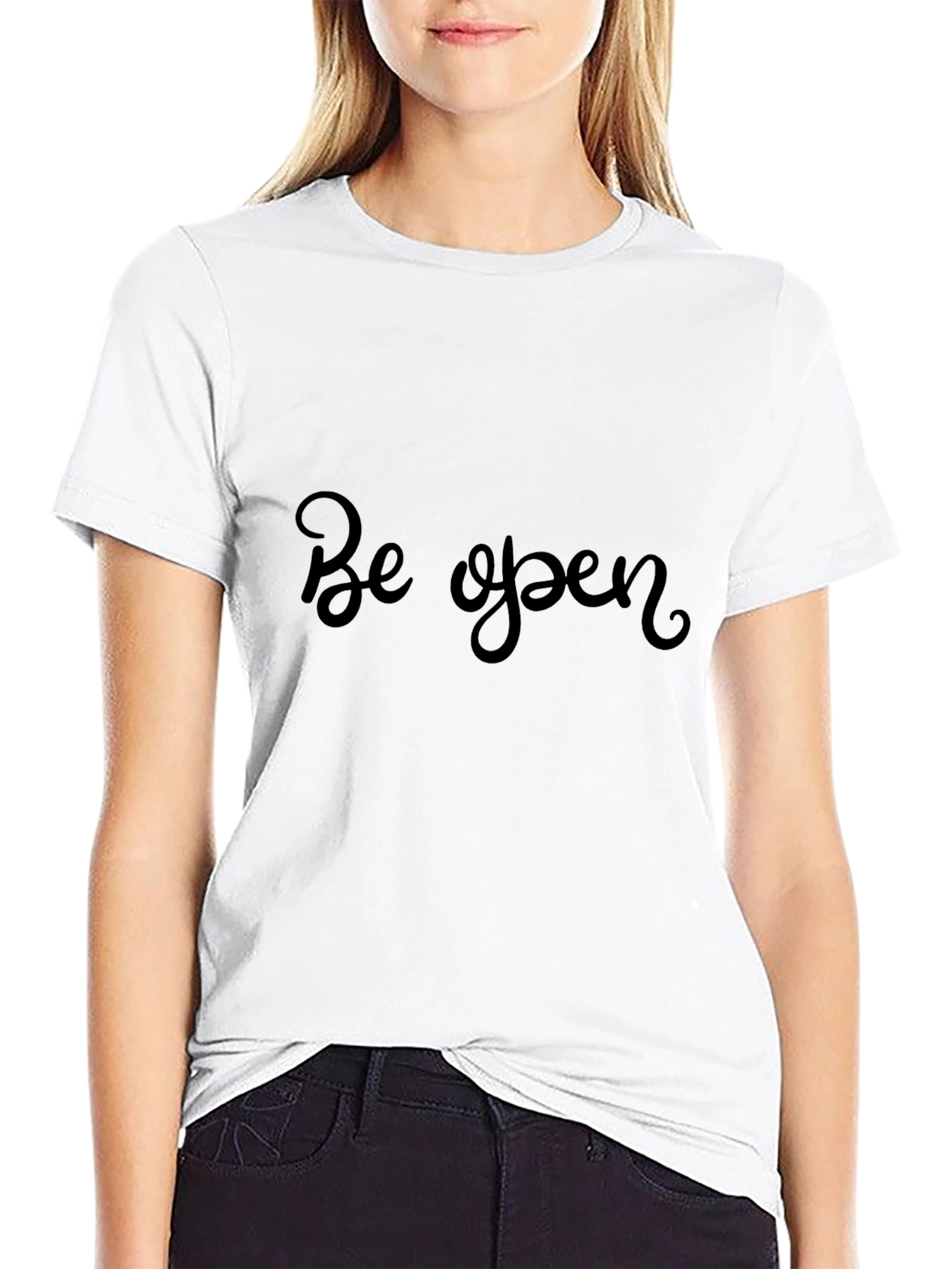 Be Open Black T-Shirt - Stylish Comfort