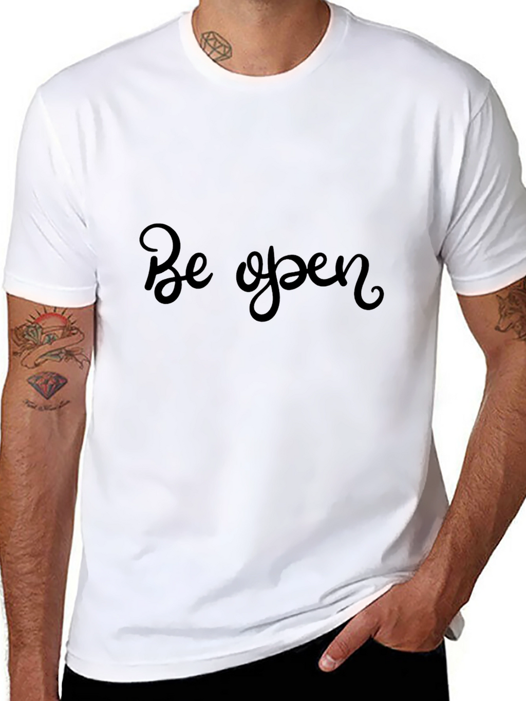 Be Open Black T-Shirt - Stylish Comfort