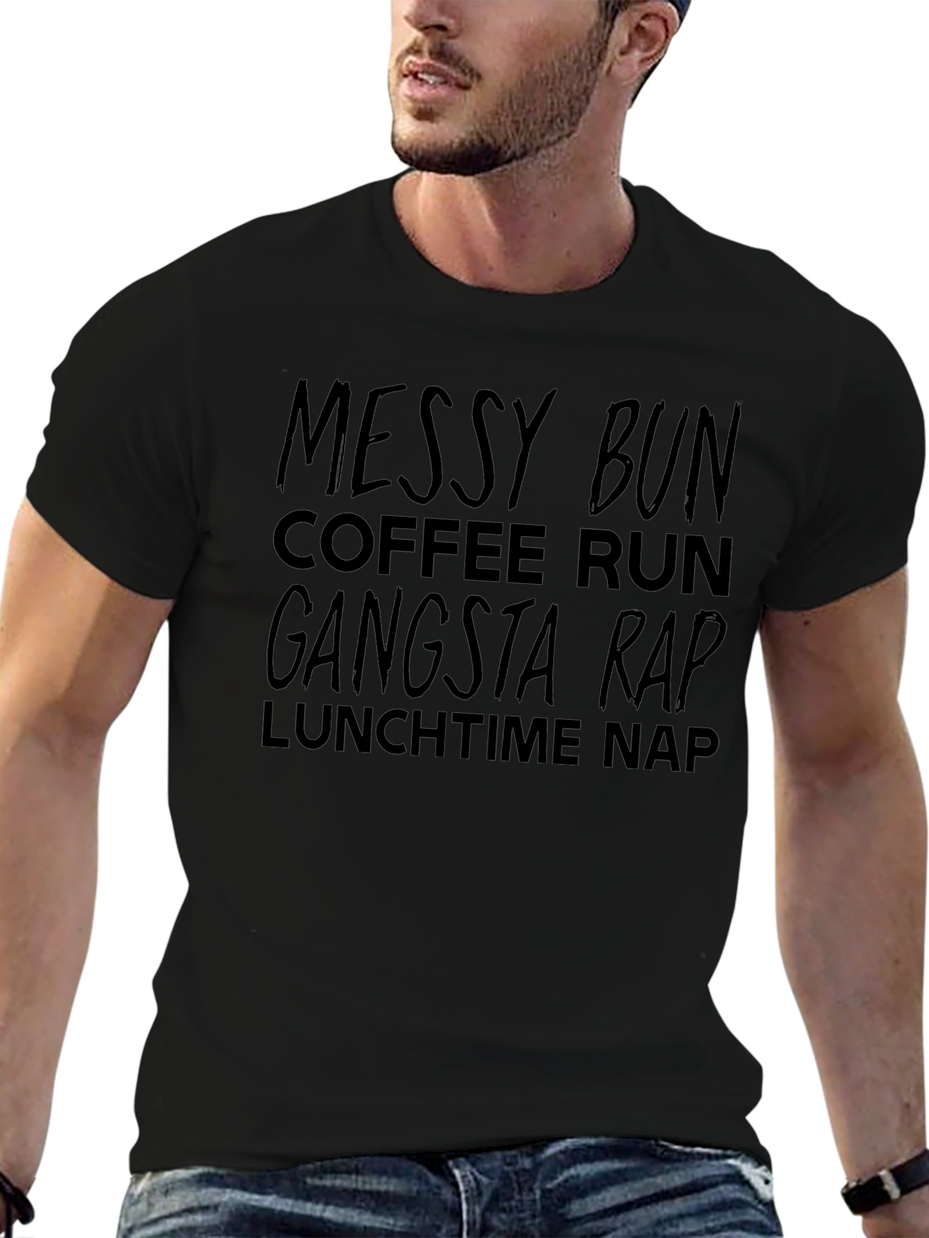 Messy Bun Coffee Run Graphic Tee