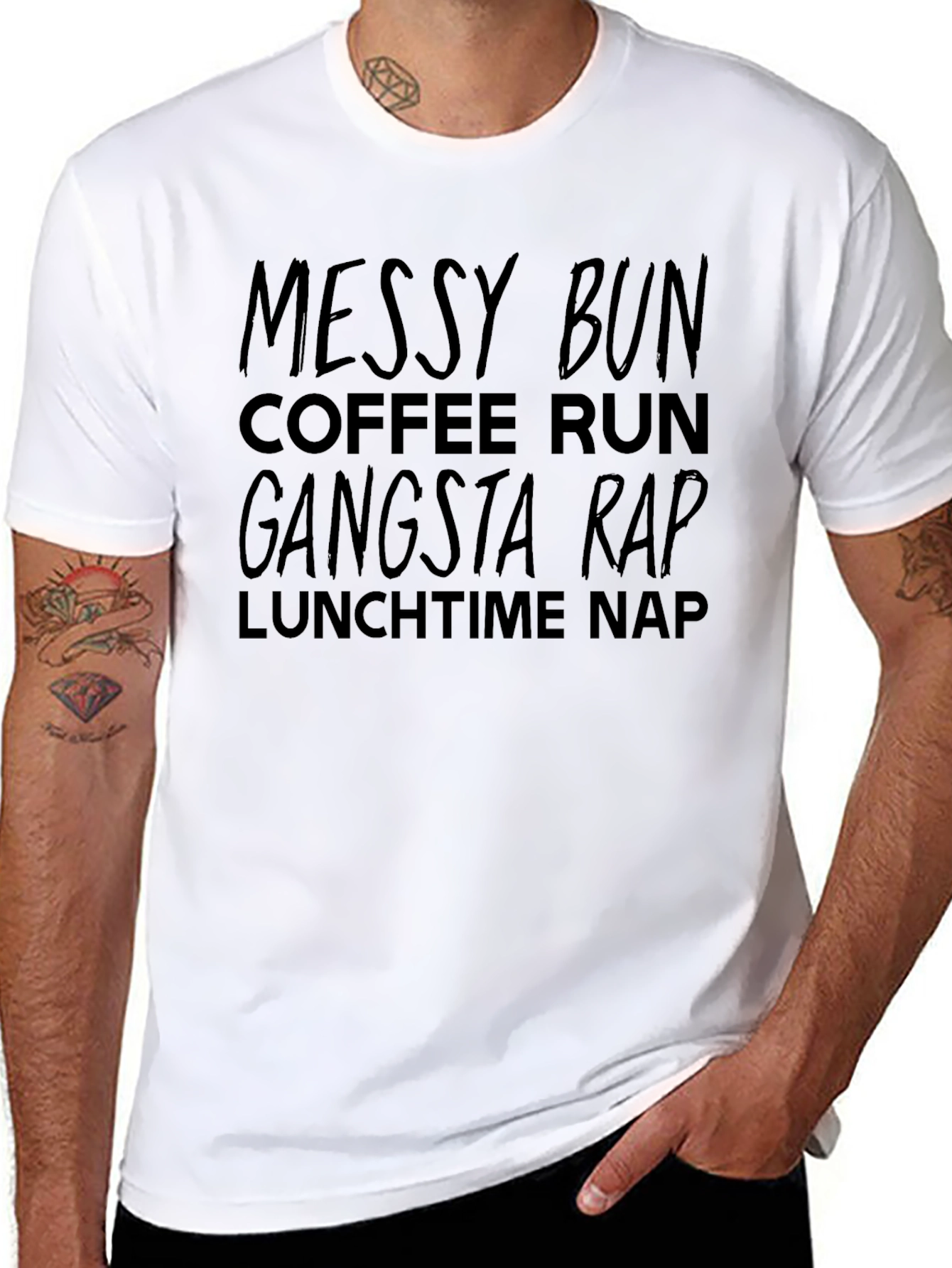 Messy Bun Coffee Run Graphic Tee