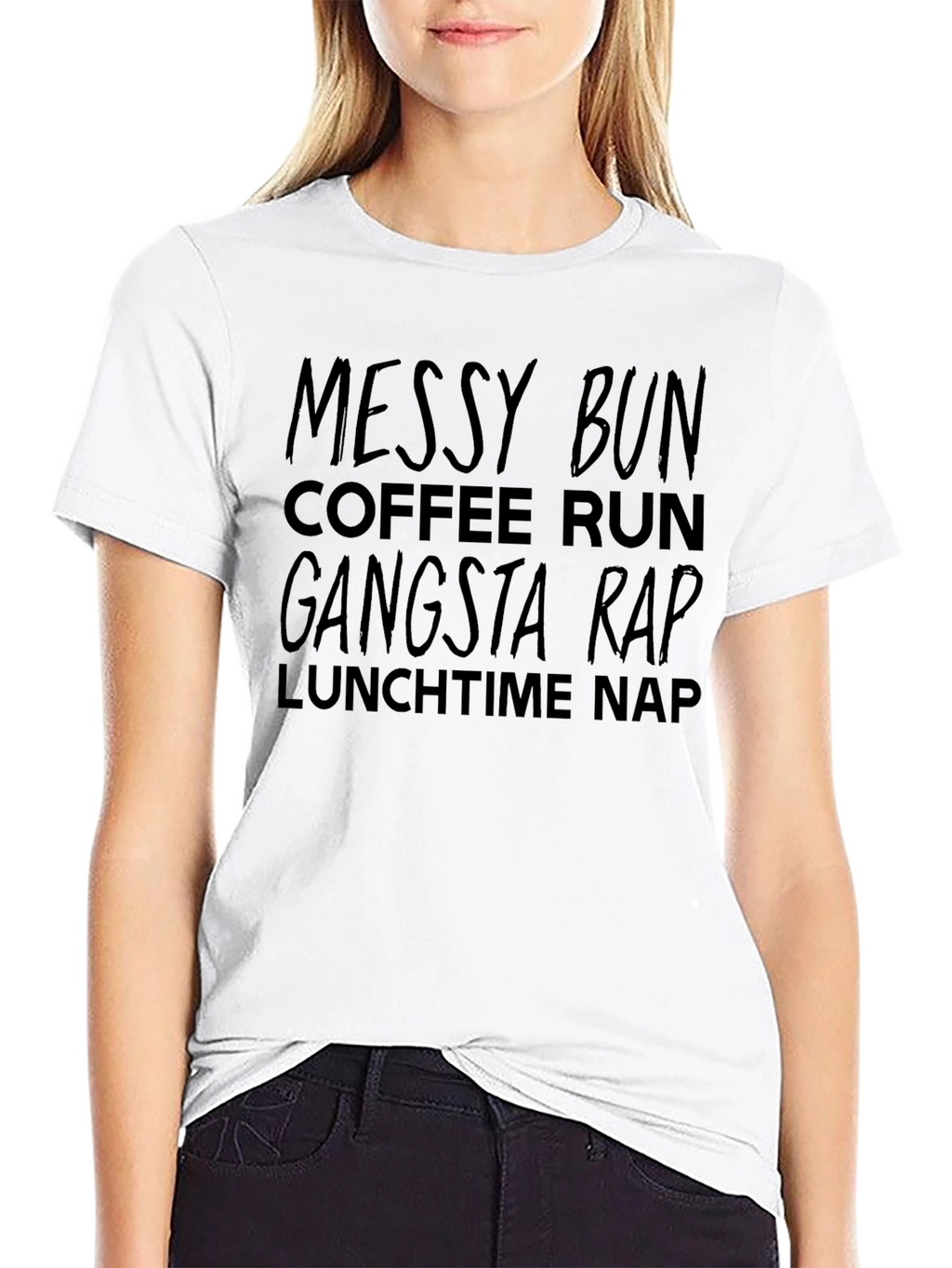 Messy Bun Coffee Run Graphic Tee
