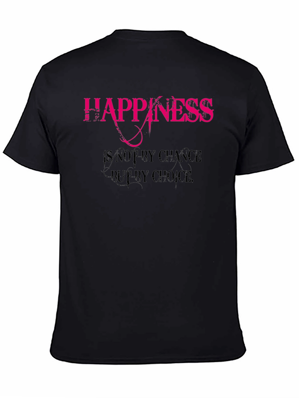 Happiness Choice Black Graphic Tee