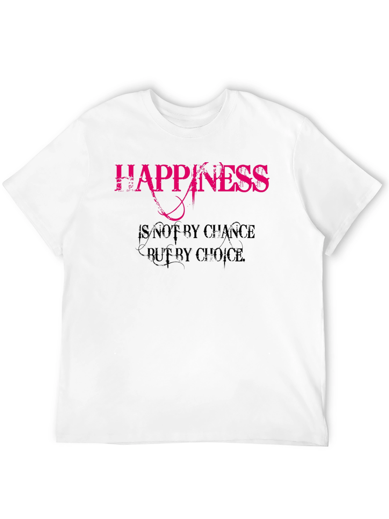 Happiness Choice Black Graphic Tee