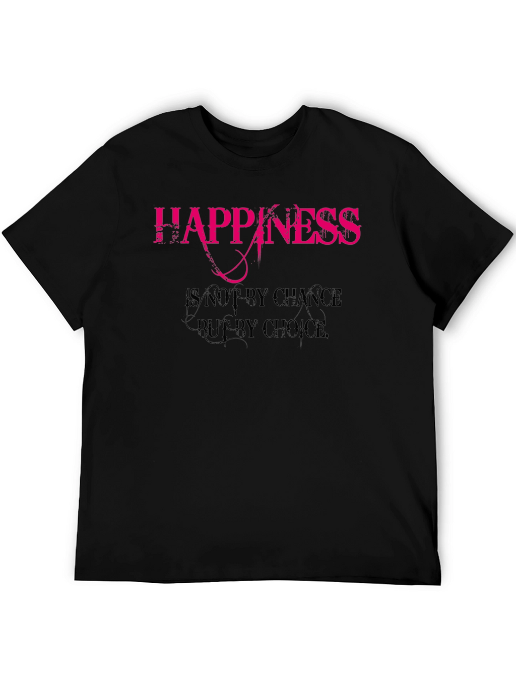 Happiness Choice Black Graphic Tee