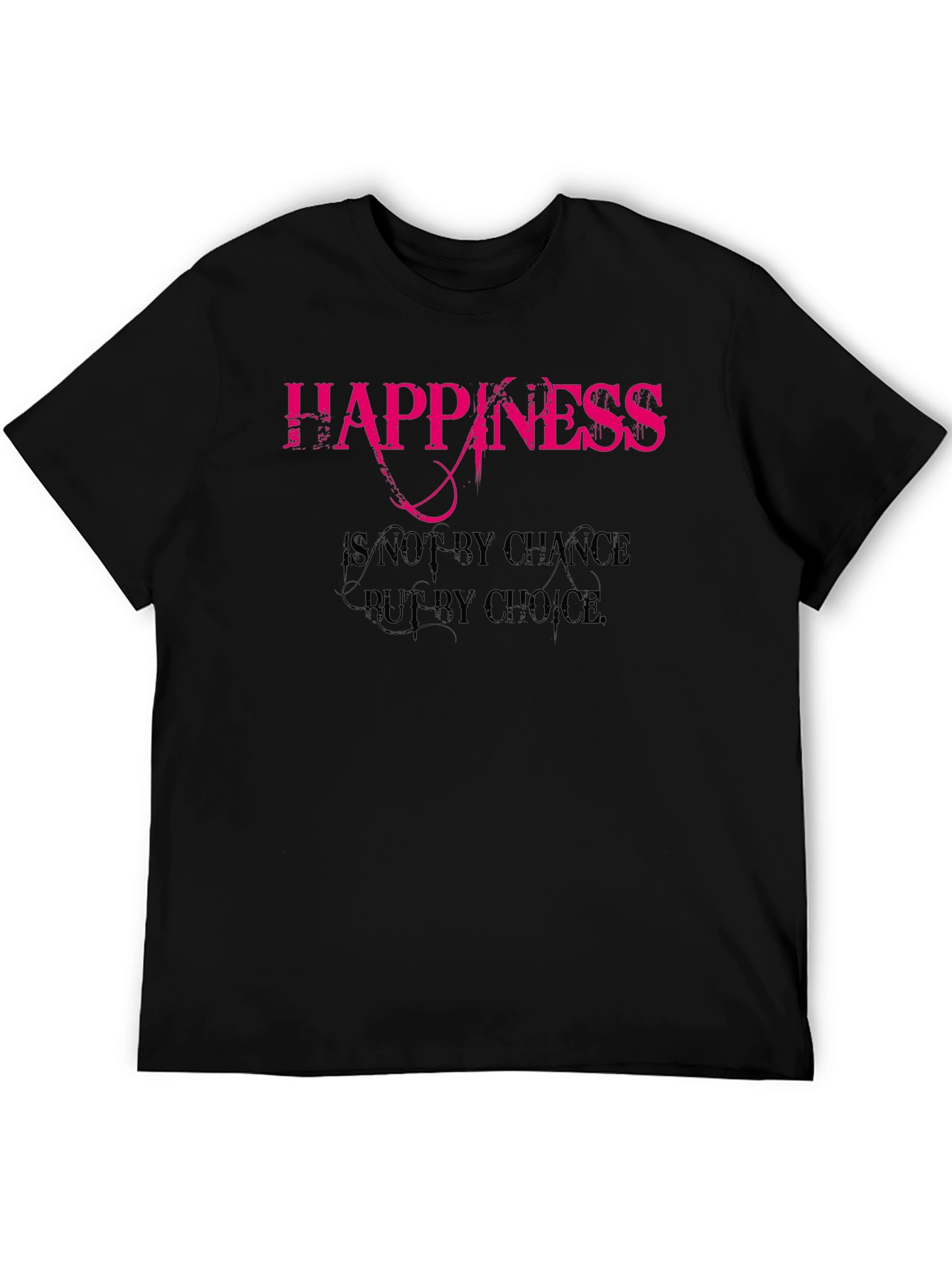Happiness Choice Black Graphic Tee