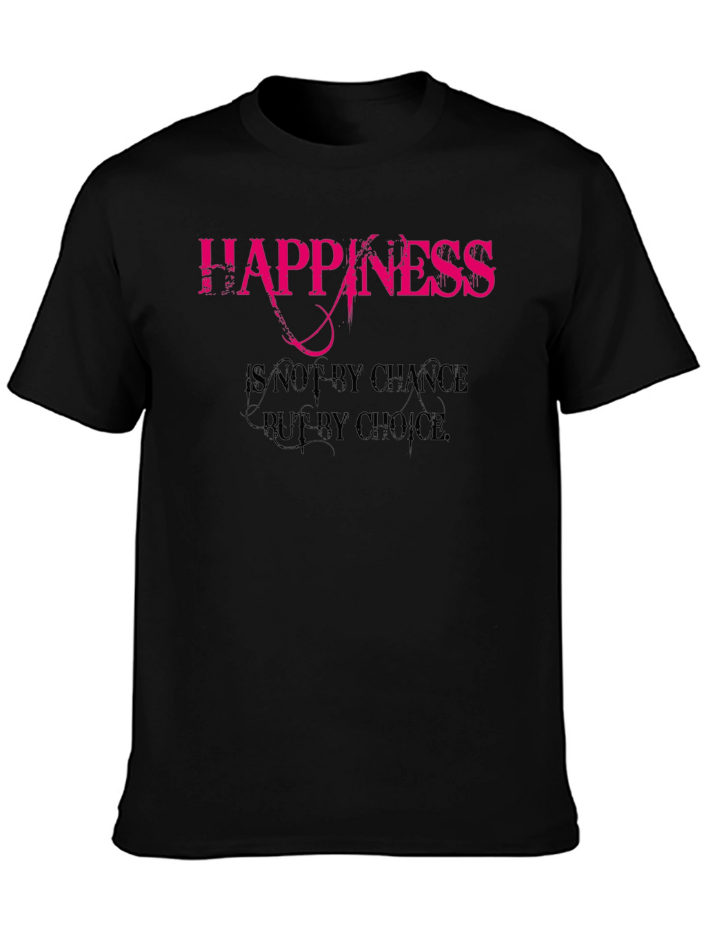 Happiness Choice Black Graphic Tee