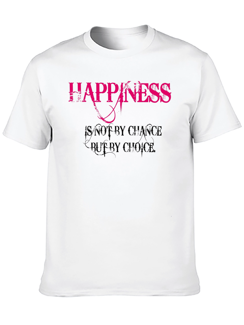 Happiness Choice Black Graphic Tee