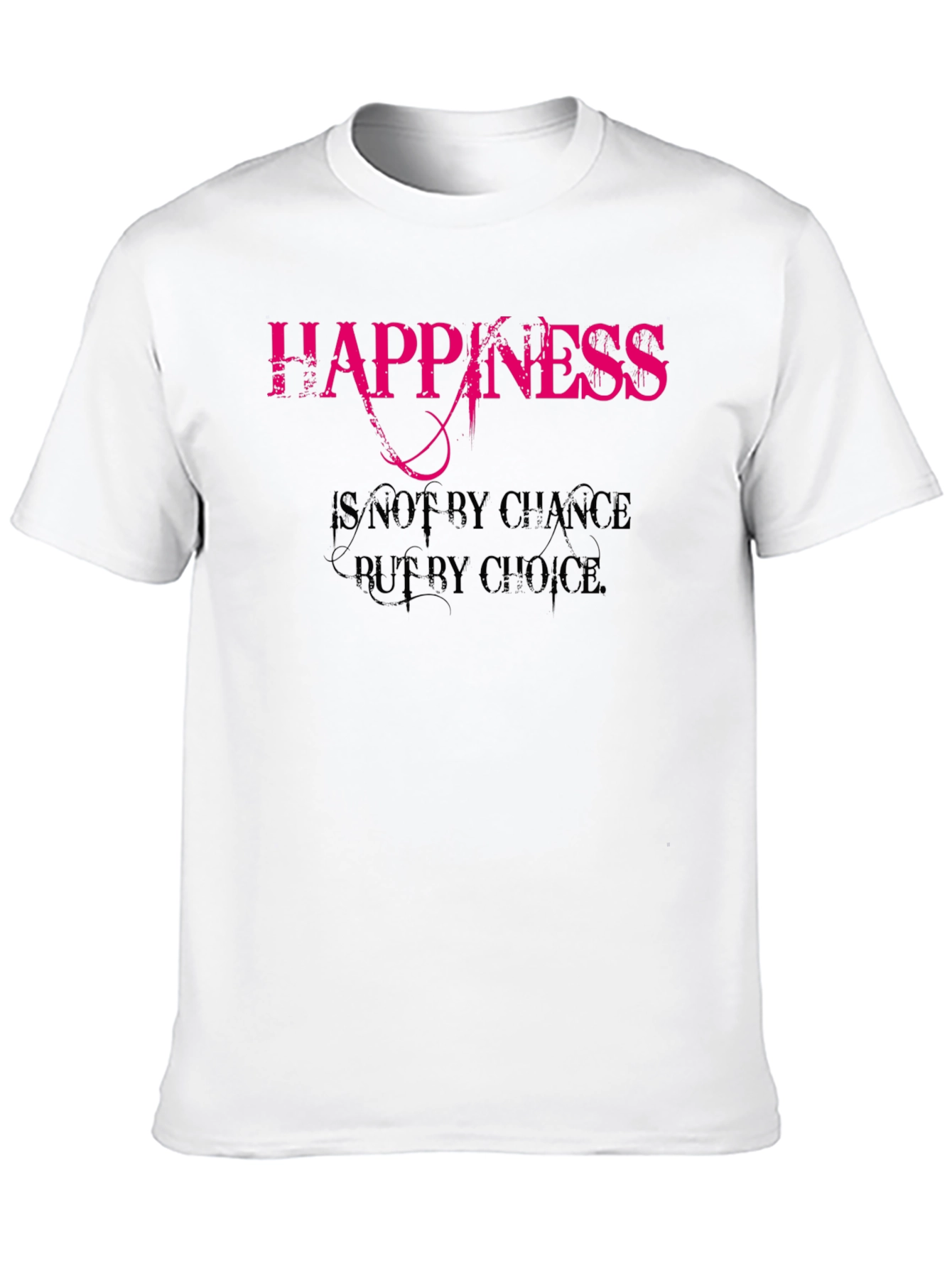 Happiness Choice Black Graphic Tee
