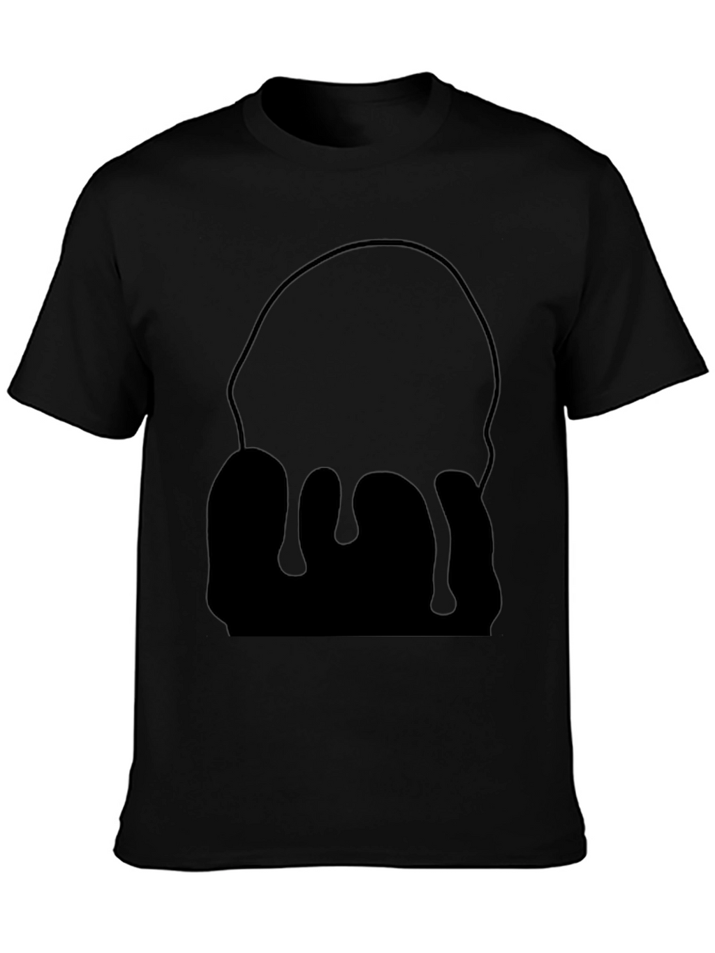 Mens Black Drip Graphic Tee - Modern Casual Style