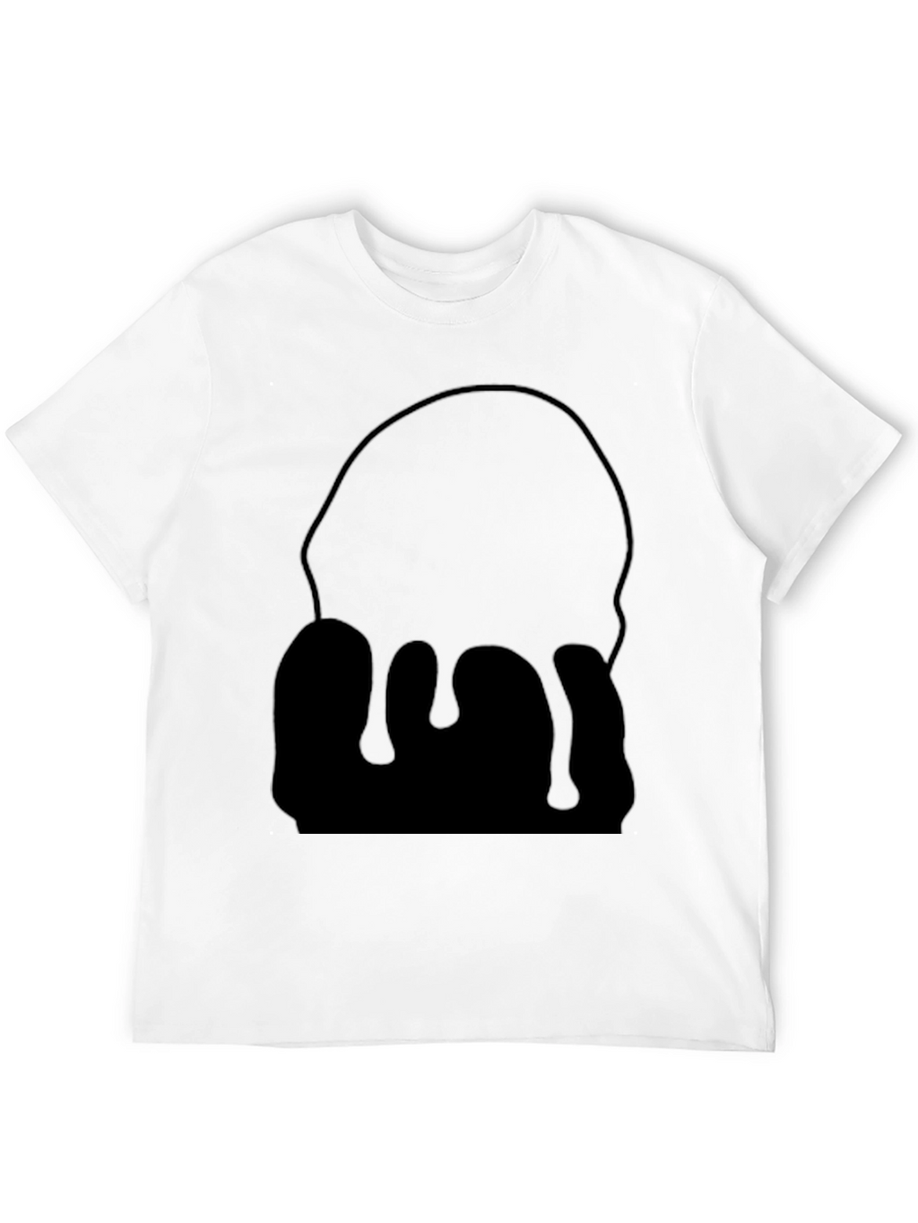 Mens Black Drip Graphic Tee - Modern Casual Style