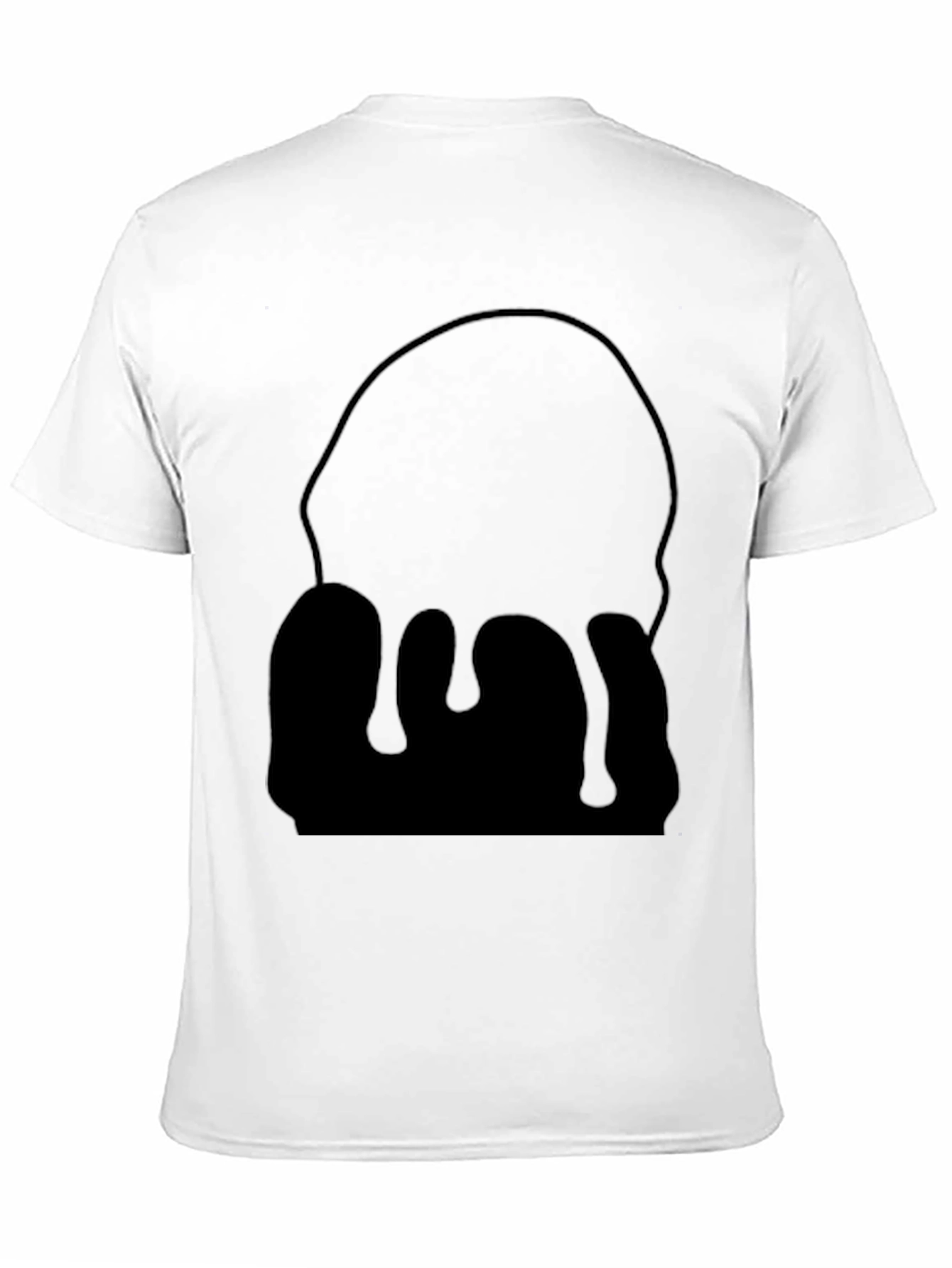 Mens Black Drip Graphic Tee - Modern Casual Style