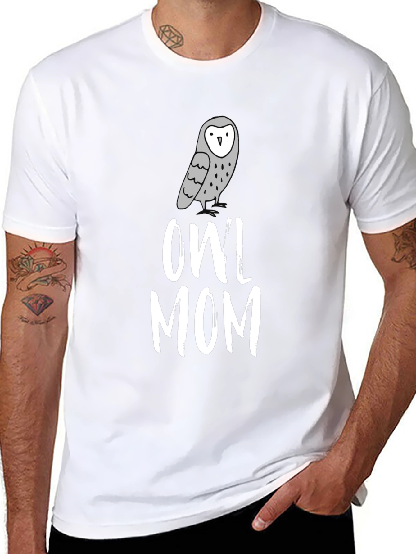 Owl Mom T-Shirt - Cute Graphic Tee