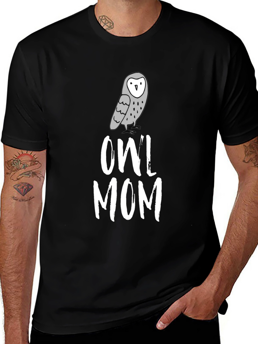 Owl Mom T-Shirt - Cute Graphic Tee