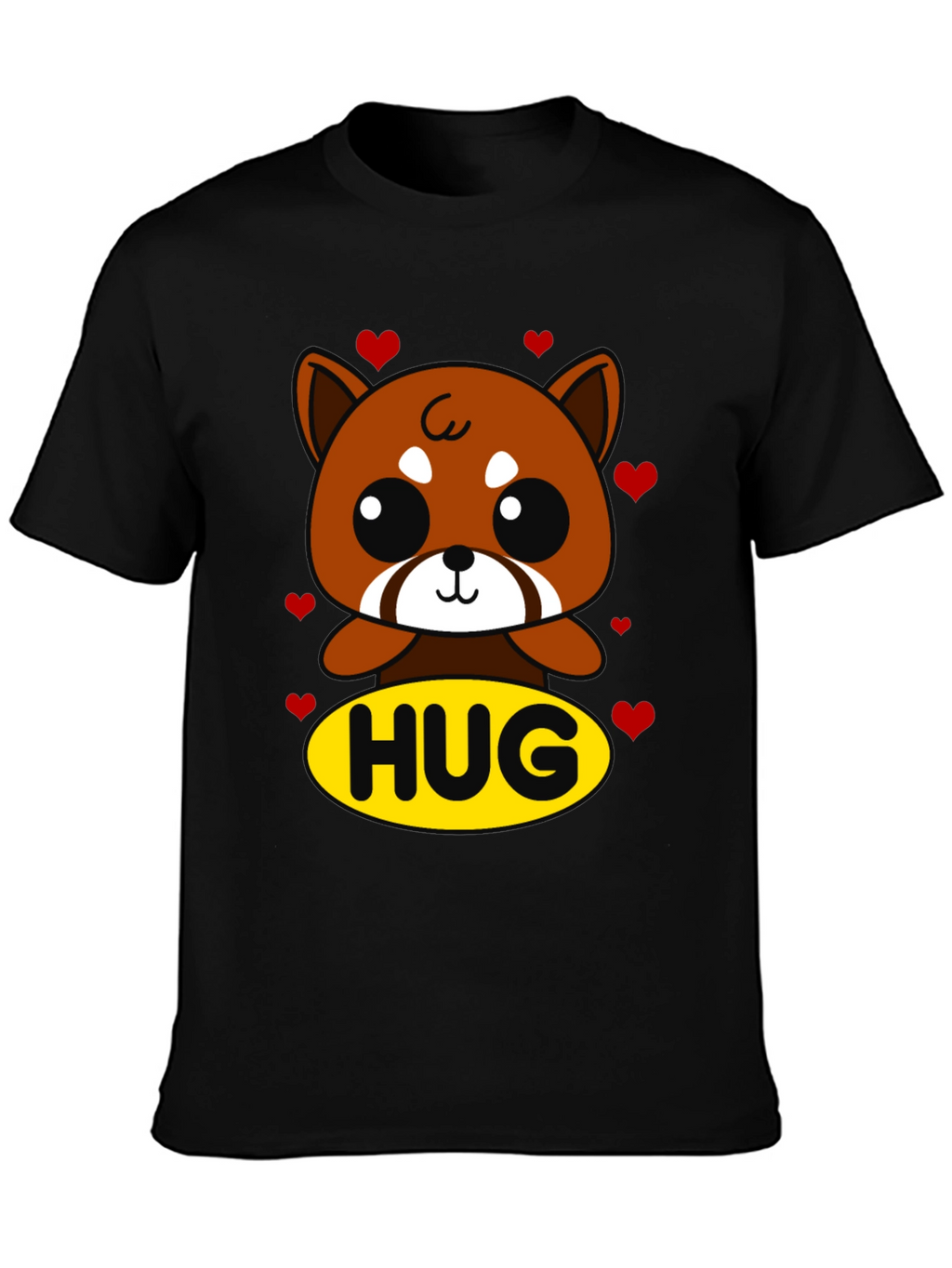 Cute Red Panda Hug Graphic T-Shirt