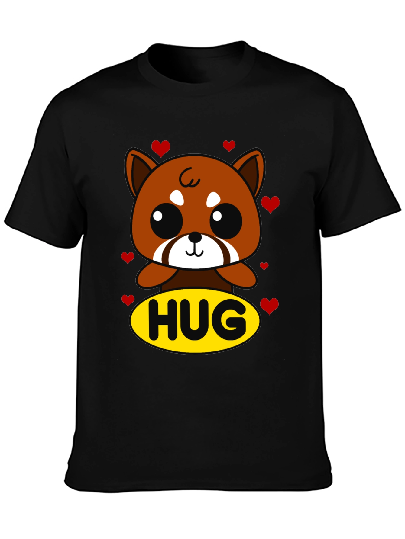 Cute Red Panda Hug Graphic T-Shirt