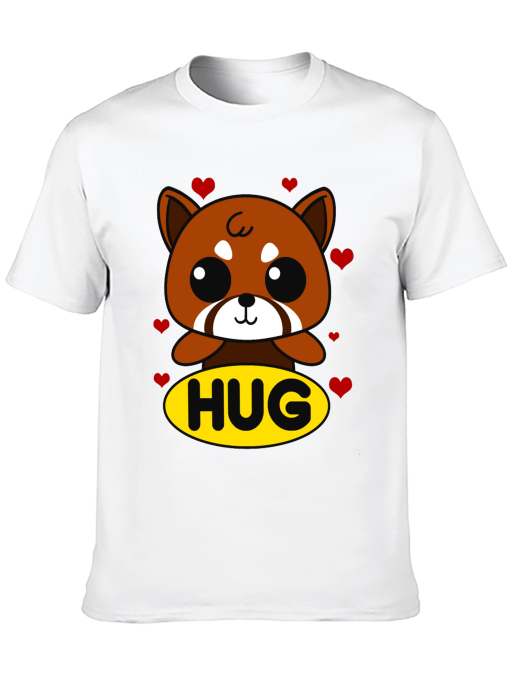Cute Red Panda Hug Graphic T-Shirt