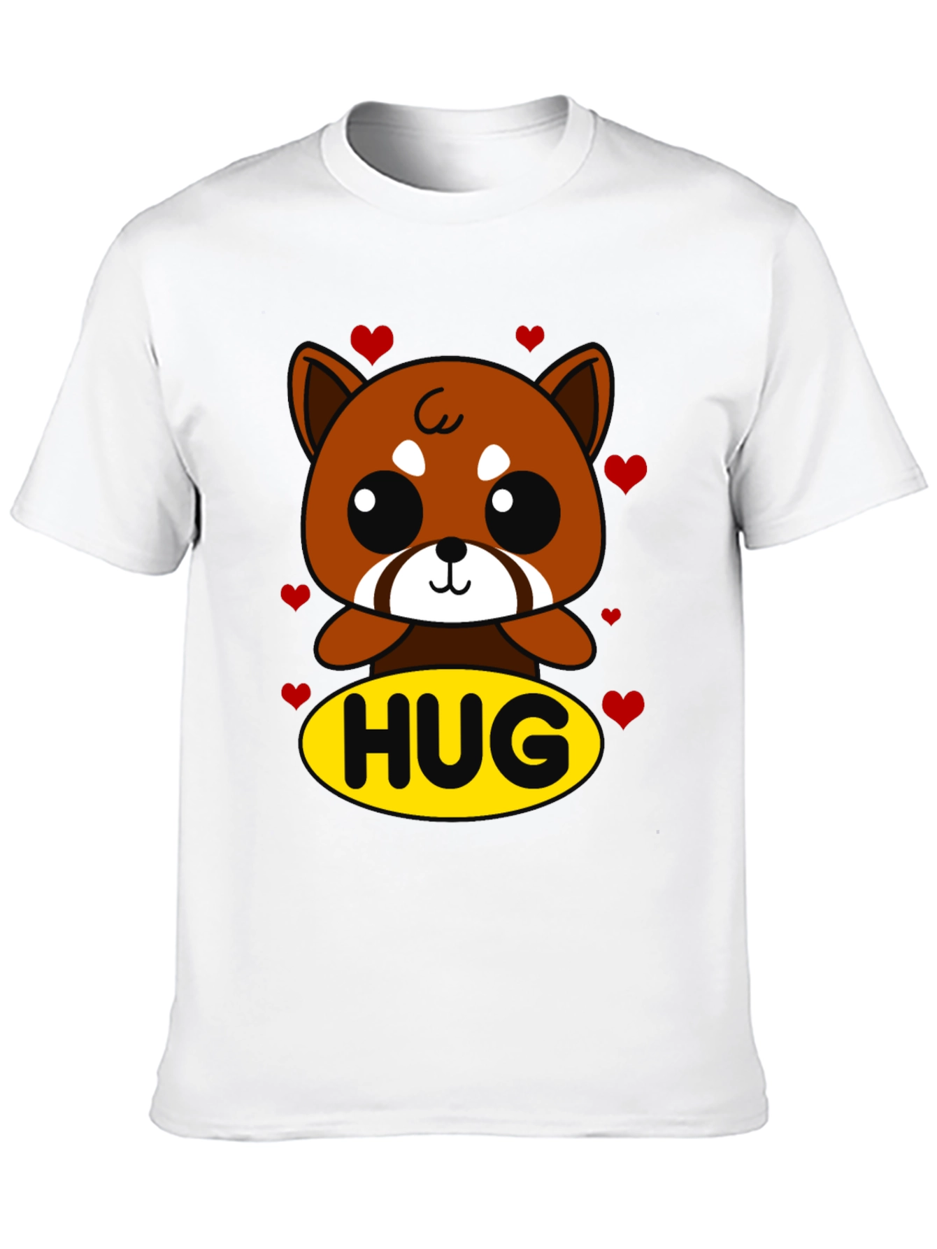 Cute Red Panda Hug Graphic T-Shirt
