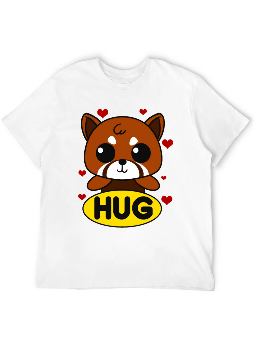 Cute Red Panda Hug Graphic T-Shirt