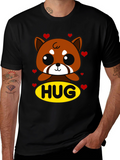 Cute Red Panda Hug Graphic T-Shirt